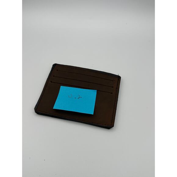 Oaxaca Handmade Brown Leather Slim Card Holder Wallet - Picture 5 of 5